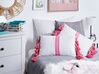 Dekokissen Baumwolle weiß / rosa mit Quasten 30 x 50 cm 2er Set LOVELY_911634