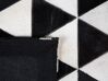 Kožený koberec 140 x 200 cm čierna/biela ODEMIS_689622
