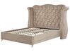 Bed fluweel taupe 180 x 200 cm AYETTE_832162