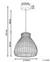 Lampe à suspendre en rotin naturel SAKENI_827216
