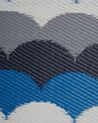 Outdoor Teppich grau-blau 90 x 180 cm geometrisches Muster Kurzflor BELLARY_734068