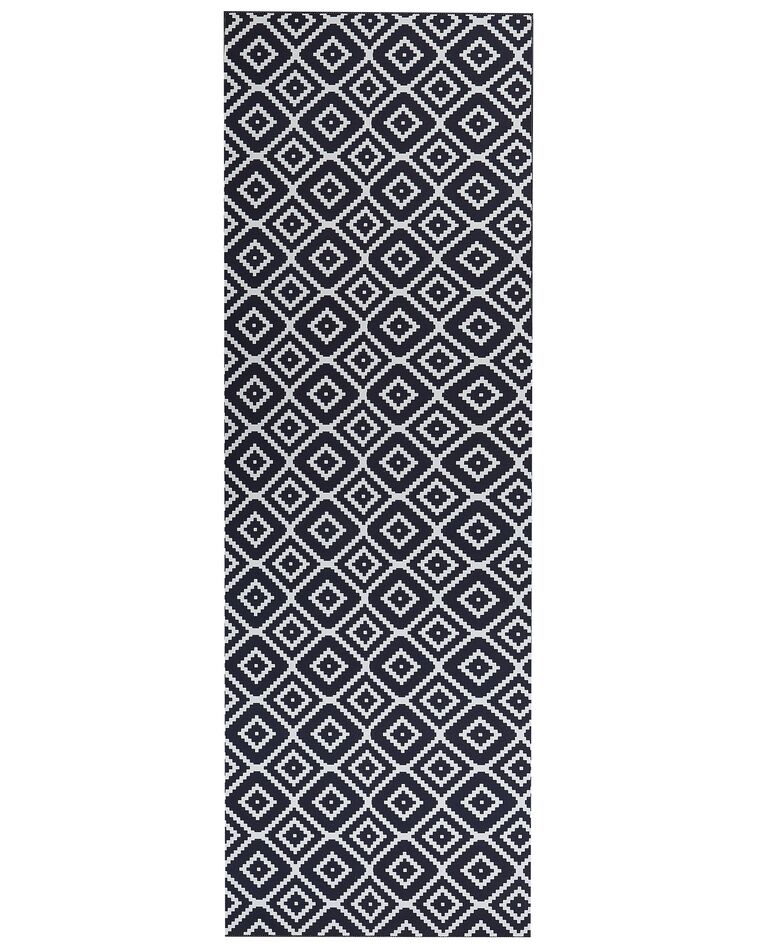 Matto kangas musta/valkoinen 80 x 240 cm KARUNGAL_831521