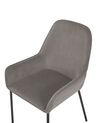 Conjunto de 2 sillas de comedor de pana gris/negro LOVERNA_780014