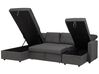 U alakú sötétszürke kanapéágy ágyneműtartóval KARRABO_712709