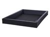 Łóżko wodne welurowe z ławką 160 x 200 cm czarne NOYERS_915179