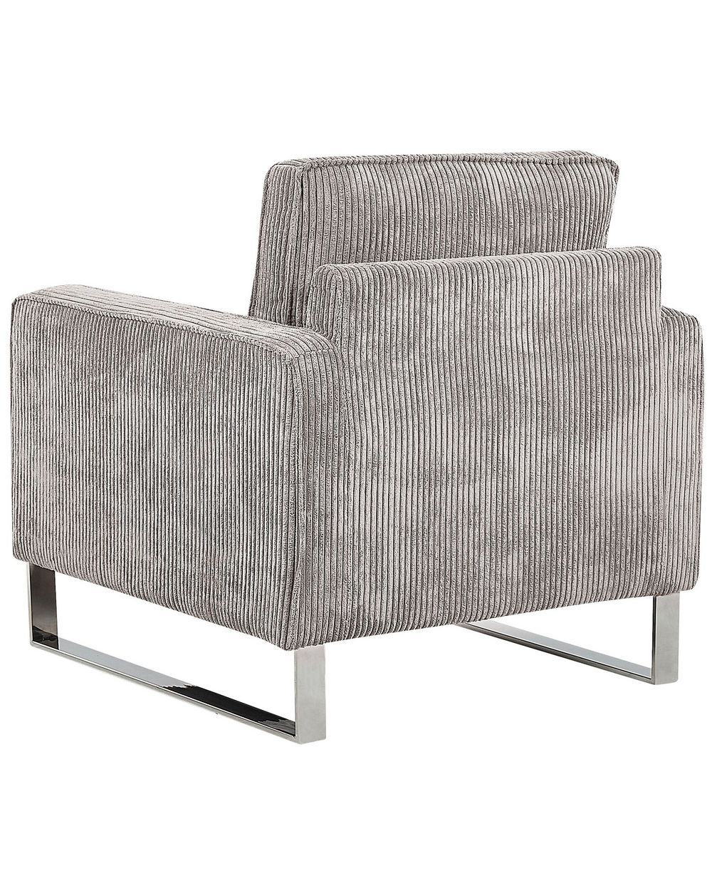 Corduroy Armchair Grey VIND Beliani.co.uk