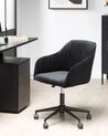 Velvet Desk Chair Black VENICE _732361