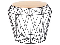 Sivupöytä metalli säilytystila musta ELIDA Sivupöytä metalli säilytystila musta ELIDA