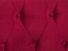 3 Seater Velvet Fabric Sofa Red CHESTERFIELD_778753