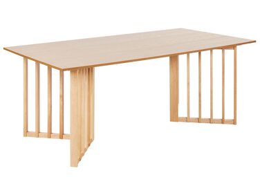 Jedálenský stôl 200 x 100 cm svetlé drevo LEANDRA