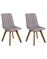Set of 2 Fabric Dining Chairs Taupe CALGARY_800096