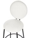 Set of 2 Boucle Bar Chairs White EMERY_913934
