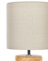 Lámpara de mesa de cerámica beige/blanco/madera clara 43 cm ALZEYA_822438
