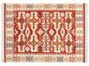 Alfombra kilim de lana naranja/rojo/marrón 160 x 230 cm VOSKEVAZ_859319