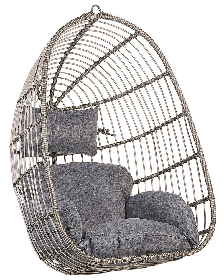 PE Rattan Hanging Chair Grey CASOLI_765015