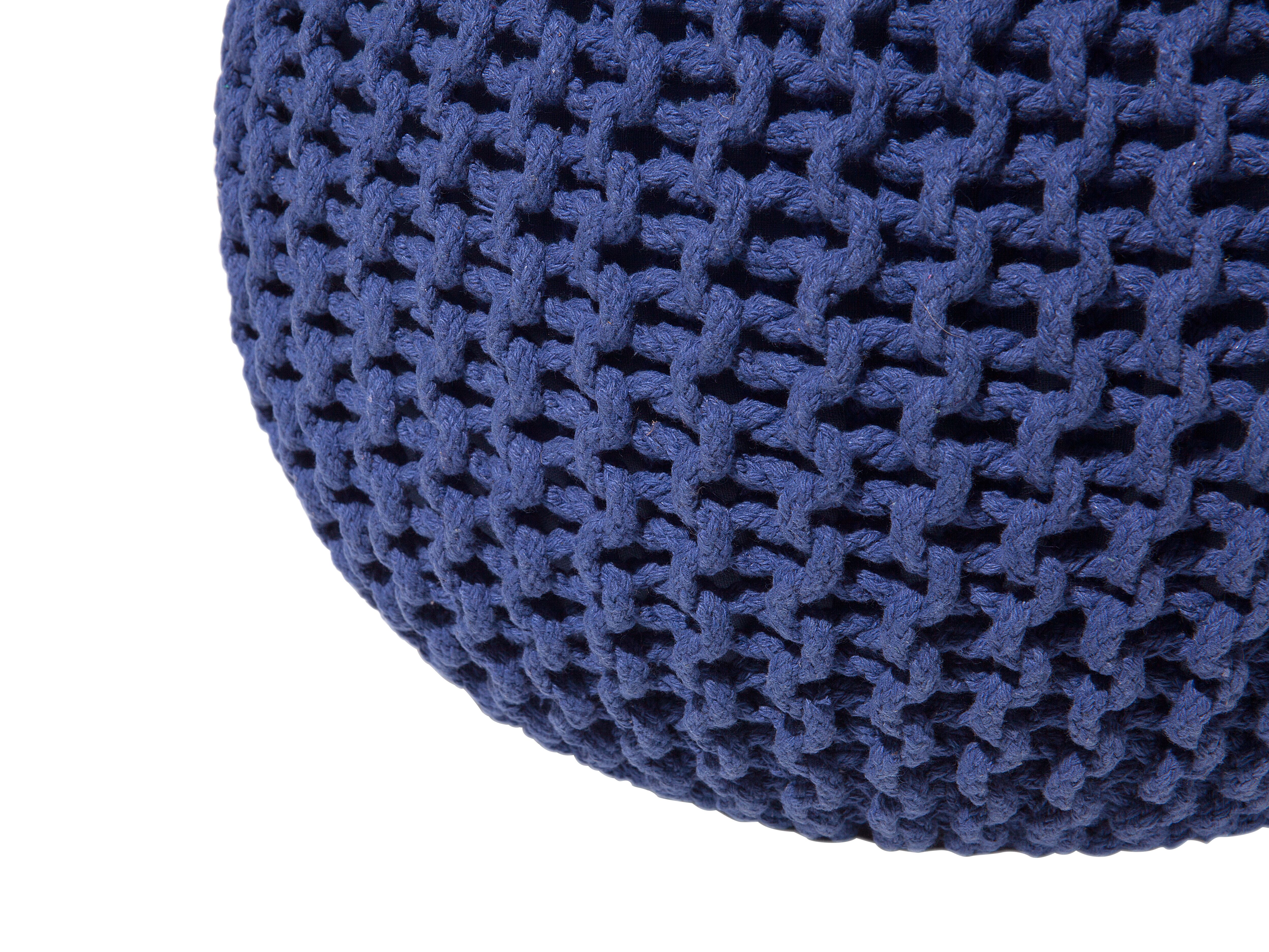 Puf 50 x 35 cm ciemnoniebieski CONRAD
