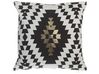 Set of 2 Cotton Cushions Diamond Pattern 45 x 45 cm Black and White COLEUS_762318
