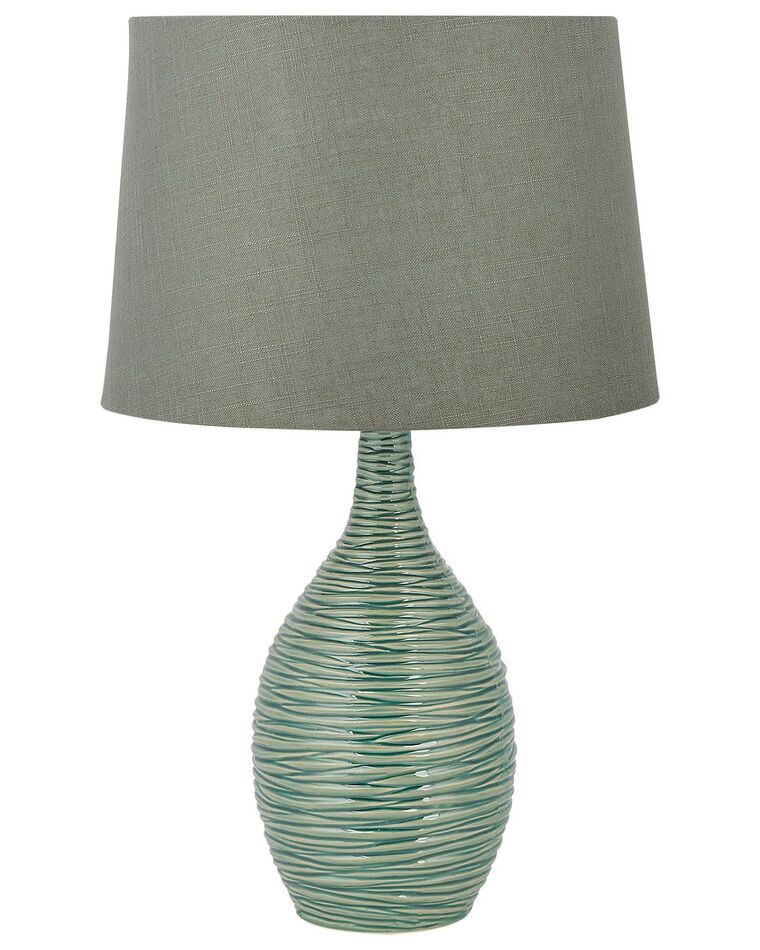Lámpara de mesa de cerámica verde 57 cm ATSAS_731595
