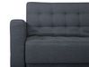 Beliani Divano letto angolare in tessuto marrone scuro versione destra Beliani Divano letto angolare in tessuto marrone scuro versione destra