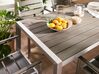 Sivá hliníková záhradná jedálenská súprava stola a stoličiek VERNIO_760408