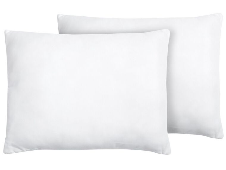 Set of 2 Microfibre Bed Low Profile Pillows 50 x 60 cm ERRIGAL_769279