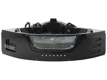 Hoekbad whirlpool LED zwart 214 x 155 cm MARTINICA