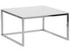 Nest of 2 Tables White with Silver BREA _757546