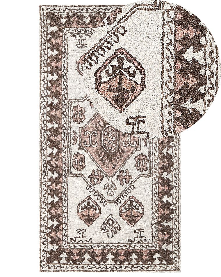 Wool Area Rug 80 x 150 cm Multicolour TOMARZA | Beliani.co.uk