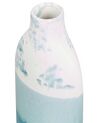 Stoneware Flower Vase 35 cm White and Blue CALLIPOLIS_810572