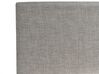 Cama de casal em tecido cinzento claro 140 x 200 cm FITOU_875862