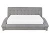Fabric EU King Size Bed Grey LILLE_812675