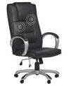 Faux Leather Heated Massage Chair Black GRANDEUR II_816123