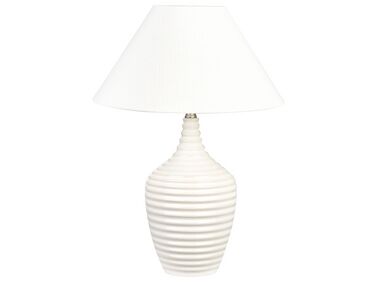 Lampada da tavolo ceramica beige chiaro e bianco 56 cm CELESTE