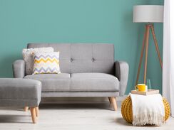 2-istuttava vuodesohva kangas vaaleanharmaa FLORLI