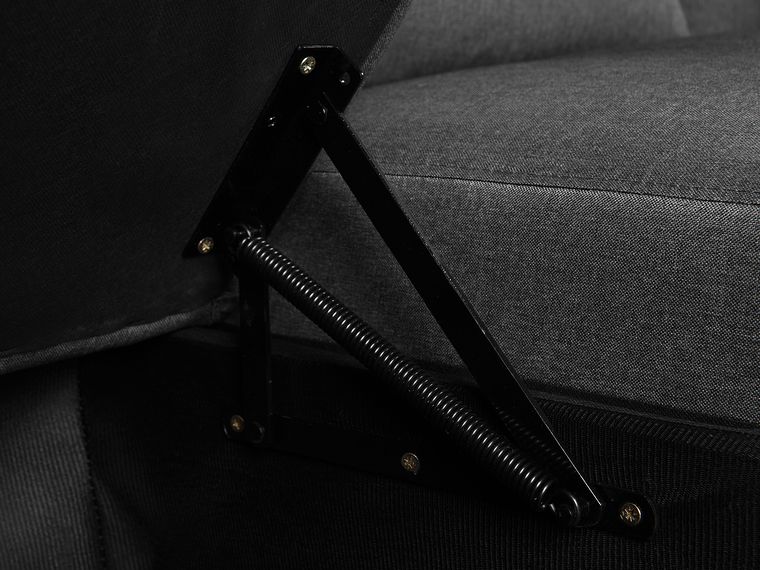 Fabric Corner Sofa Bed with Storage Dark Grey SOMMEN Beliani.sk