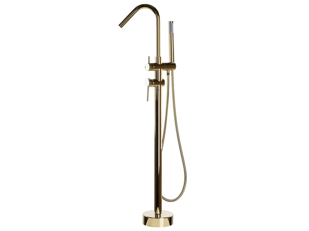 Freestanding Bath Mixer Tap Gold Victoria, Freestanding Bathtub Faucet Gold
