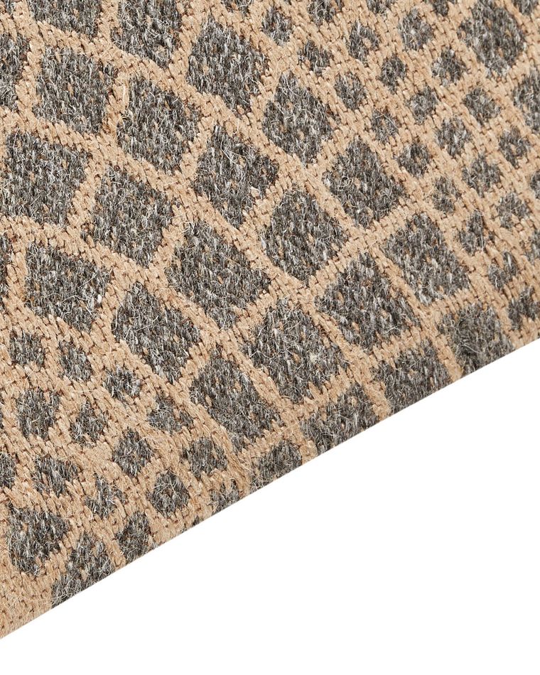 Jute Area Rug 200 x 300 cm Beige and Grey ARIBA Beliani.at