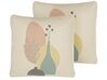Set of 2 Cushions Abstract Pattern 45 x 45 cm Multicolour CARDOON_818546