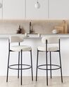 Set of 2 Boucle Bar Chairs White ALLISON_915903