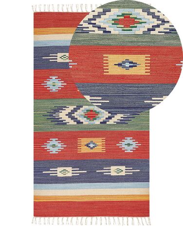 Tapis kilim en coton 80 x 150 cm multicolore KAMARIS