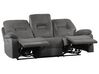 3 Seater Velvet LED Electric Recliner Sofa with USB Port Grey BERGEN_835058