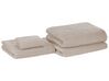 Set of 4 Cotton Towels Beige AREORA_797689