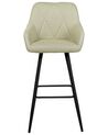Set of 2 Fabric Bar Chairs Light Green DARIEN_877605