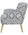 Fabric Armchair with Footstool Multicolour TUMBA_689957
