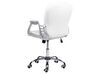Krzesło biurowe regulowane ekoskóra białe z kryształkami PRINCESS_855626