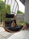 PE Rattan Hanging Chair with Stand Natural PINETO_827393