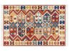 Kelim Teppich Wolle mehrfarbig 200 x 300 cm abstraktes Muster Kurzflor VANASHEN_858561