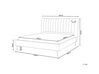 Zamatová posteľ 160 x 200 cm sivá MARVILLE_765467