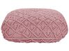 Cotton Macrame Floor Cushion 50 x 50 x 20 cm Pink BERRECHID_830769