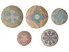 Wanddekorationen Seegras mehrfarbig Kreise 5er Set SONLA_885897